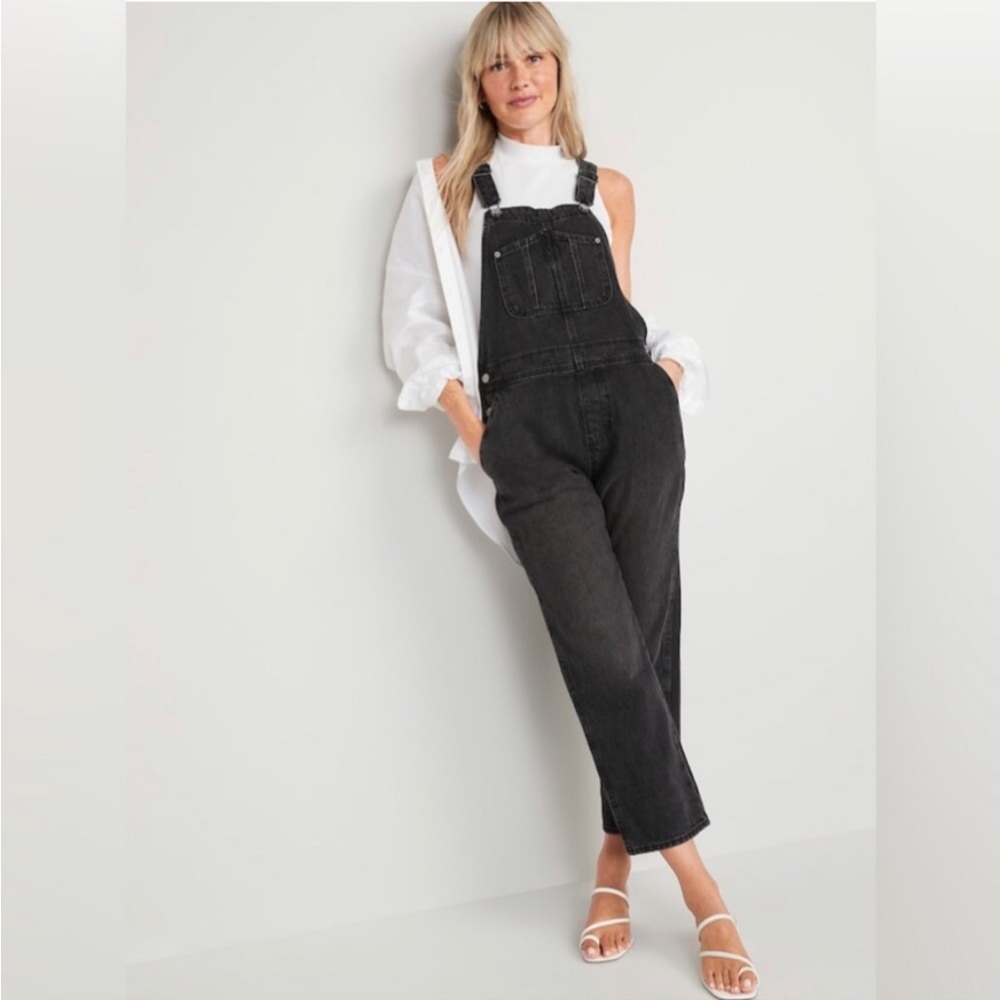 Old Navy Slouchy Straight Overalls 8